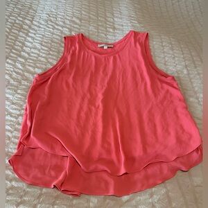 Coral Loft lose coral tank sheer overlay with lined front- size XL
